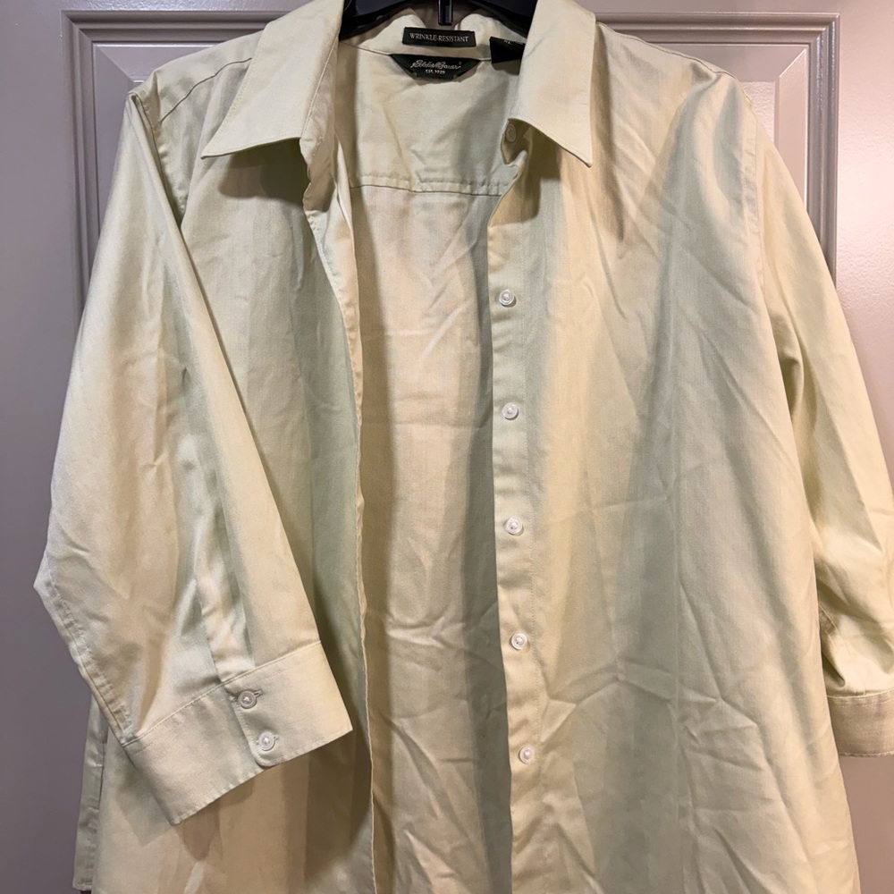 Eddie Bauer Soft Yellow Button Down Shirt